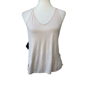 Nasty Gal Women Beige XS Ruffle Halter Cutout Tank Top Size XS
